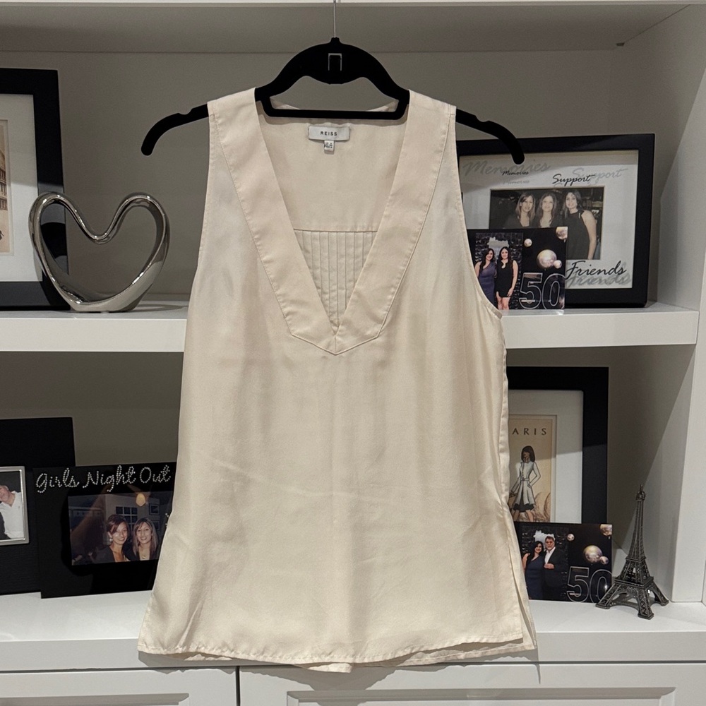 Reiss Silk Top Blush